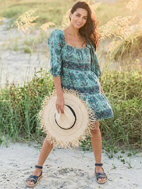 Victoria Dunn Sunflower Mini Dress Medium NWOT